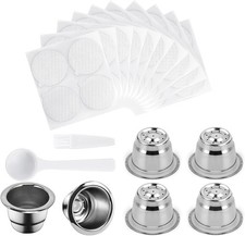 Reusable Capsules for Nespresso OriginalLine - 6pcs Espresso Refillable Pods
