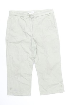 Coldwater Creek Damen beige Baumwolle Caprihose Größe 10 Petites