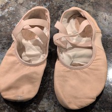 Capezio Beige Split Sole Ballet Dance Shoes Adult Flat Soft Flexible Lightweight