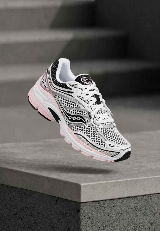 Saucony Omni Grid 9 Rose Argenté - Photo 1/4