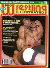 EB3673  RICK MARTEL COWBOY BOB ORTON signed Vintage Wrestling Magazine w/COA