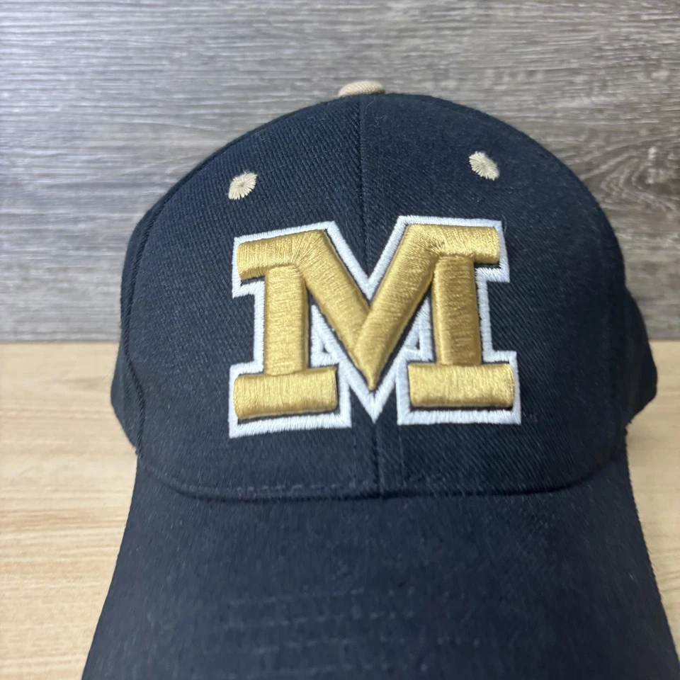 Missouri Tigers Hat Cap Fitted Mens 7 1/4 Black Gold NCAA College Mizzou M Logo - Image 3 of 4