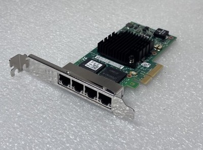 Dell 00NWK2 Intel I350-T4 Quad Port 4x RJ45 1GbE PCIe x4 Netzwerkkarte #202E