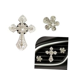 Car Vent Clip Bling Car Accessories, Sparkling 1 Count Pack of 1 White