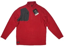 DRI DUCK DDX Mens M Red Microfleece Pullover Jacket UPF 50 Anti-Pill NWT