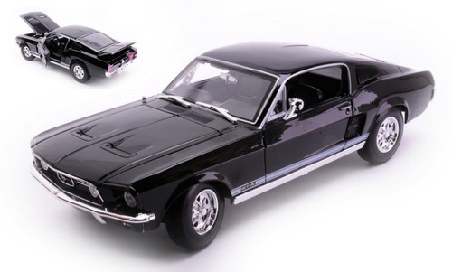 MODELLINO AUTO STATICO MAISTO FORD MUSTANG GTA FASTBACK 1967 NERO SCALA 1:18 - Foto 4 di 5