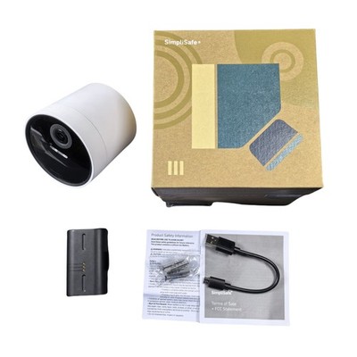 SimpliSafe Wireless Outdoor 1080P Camera CMOB1 Active Guard Motion White