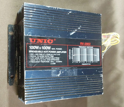 Oldschool Unic Car Stereo Amplifier-Untested