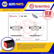 Brake Pads Set Front P06035 Brembo 34112288849 34112288851 34116767147 23999 New