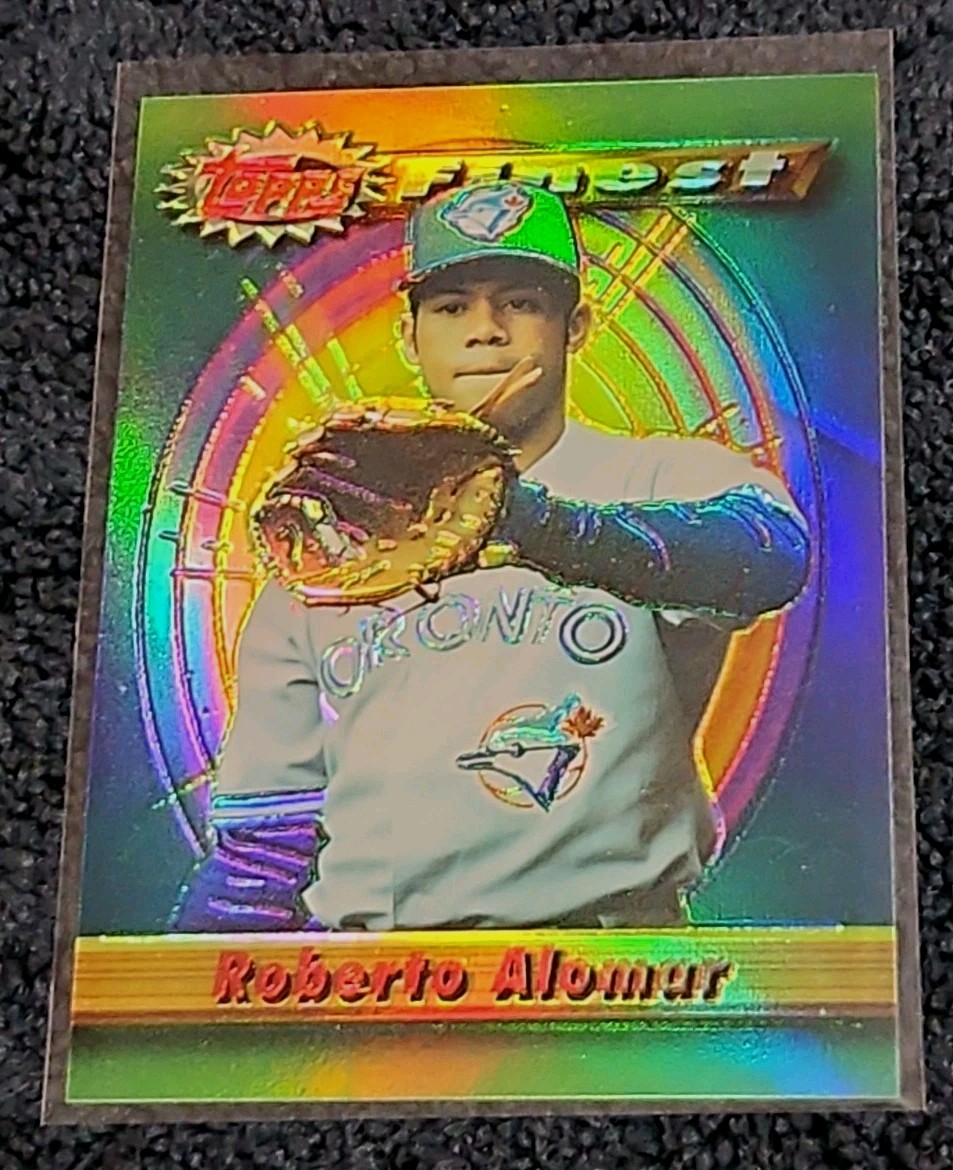 1994 Topps Finest #205 Roberto Alomar Refractor Blue Jays Indians