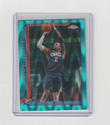 2025-26 Topps Chrome Update Shai  Gilgeous-Alexander RayWave  Aqua 145/199