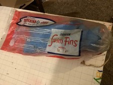rare unused AUBURN - SWIM FINS - superior jets, in bag unused BLUE