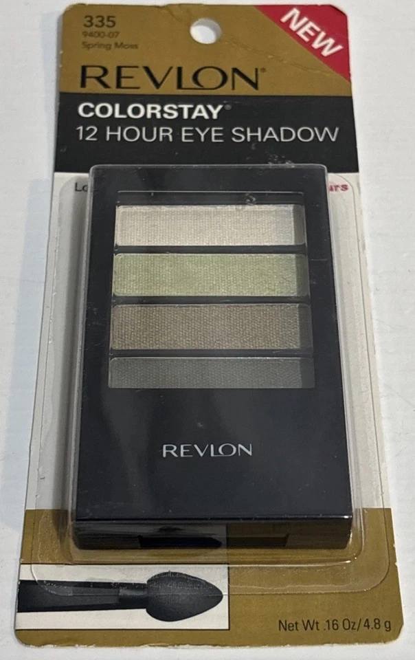REVLON Colorstay 12 Hour Eye Shadow Quad 335 SPRING MOSS .16 oz 4.8 g NOS - Image 3 of 4