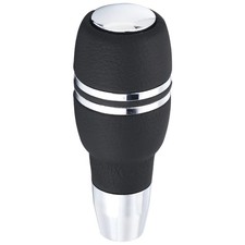 4 Automatic Push Button Gear Shift Knob Leather Black With Leather Covered