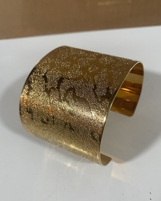 Vintage Francesca Visconti Gold Tone Cuff Bracelet