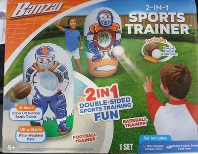 Banzai 2-in-1 Inflatable Sports Training Football & Baseball Trainer.