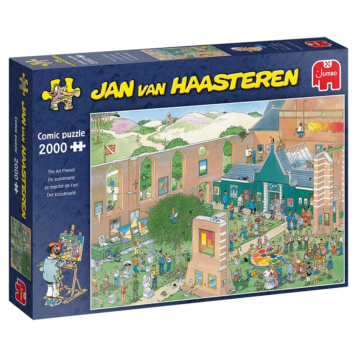 Puzzle Jan Van Haasteren Le marché de l'art 2000 pièces pour stimuler la mémoire
