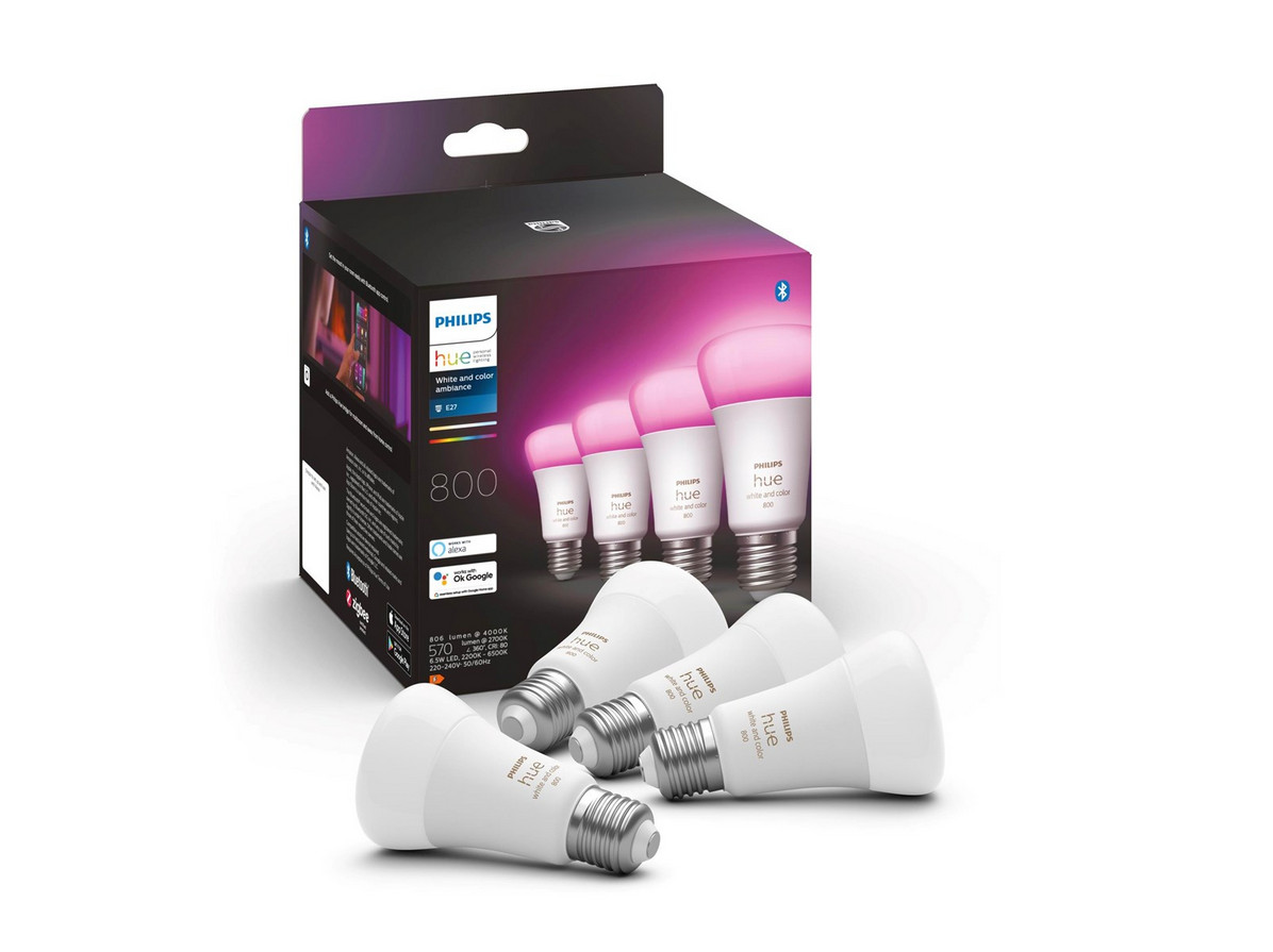 Philips Hue Color A60 E27 806 Lumen 4er-Pack - Bild 2
