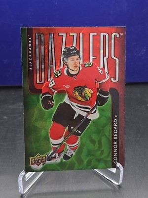 2025-26 UD Series 1 CONNOR BEDARD HOLIDAY DAZZLER RED & GREEN