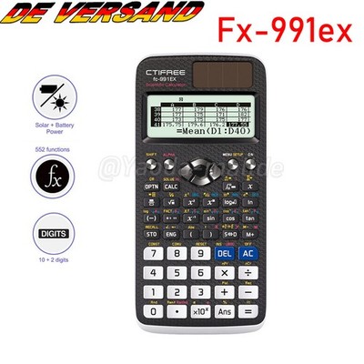 Fx-991ex Classwiz Advanced Engineering Scientific Calculator-552 Function DE
