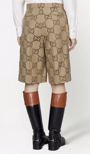 Gucci Jumbo GG pantaloncino tela beige/ebano uomo Gucci taglia 46 autentico - Foto 4 di 14