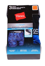 Hanes Men's M  32-34  X-Temp Tagless 6" Boxer Brief Underwear 3 in Package