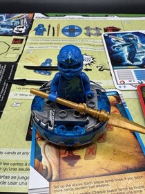 LEGO Ninjago 9570 NRG Jay Minifigure with 3 Weapon, 5 Card, Spinner, And Manual