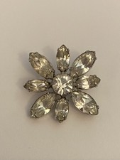Rhinestone Flower Lapel Pin Brooch P126