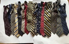 Men’s Assorted Neck Tie Lot 19 Mens Ties Mixed Brands