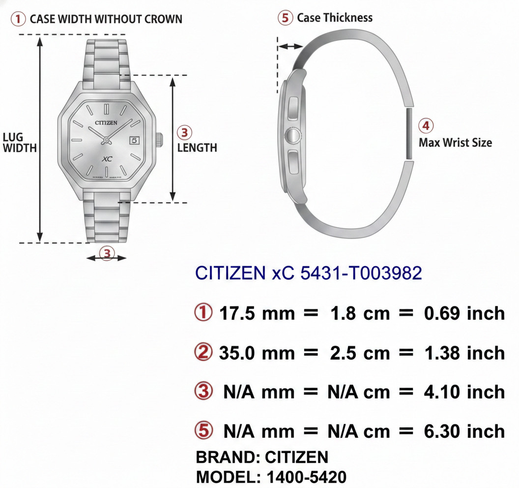 Citizen xC Silver Dial Rectangular Quartz Ladies … - image 8