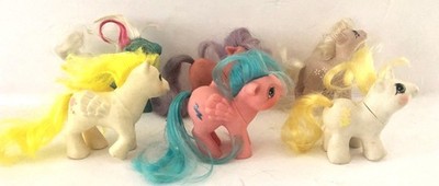 Vintage Lot Of 6 My Little Pony Petite Ponies All Say Pat Pend On Feet