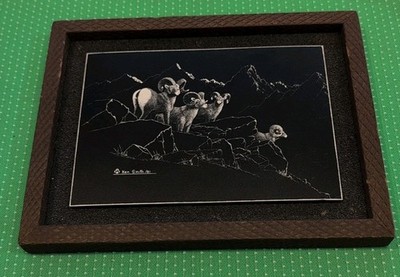 Vintage Ken Smith Scratch Board Print /81