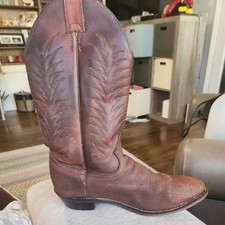Genuine Vintage 100 Leather Justin Western Cowboy Boots 5Y Women  s 7 
