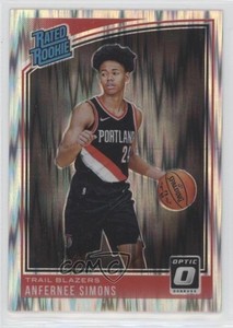 2018-19 Panini Donruss Optic Rated Shock Prizm Anfernee Simons #186 Rookie RC