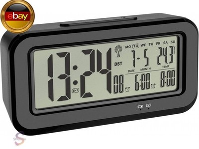 Digitaler Funk-Wecker BOXX, mit Innentemperatur, per USB aufladbar, Kunststoff,