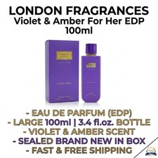 London Fragrances Violet Amber Ladies EDP 100ml Perfume Spray Brand New Sealed