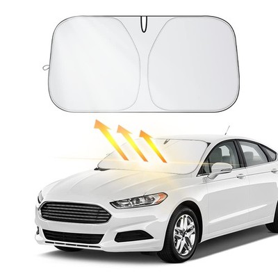 Front Windshield Shade  Portable, Folding, UV & Heat Resistant Sun Blocker  K...