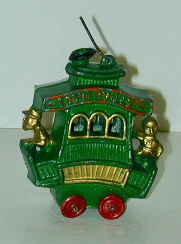 Toonerville Trolley Dent Hardware 1923 Slush Model GREEN & GOLD Outstanding Cond