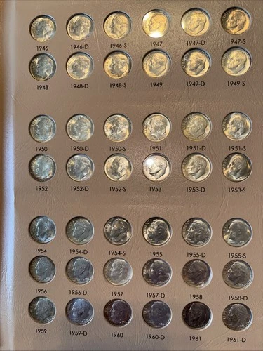 Roosevelt Dimes Complete Set 1946-2025 PDSS BU.