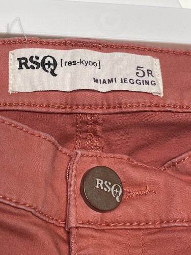 RSQ Skinny Miami Jegging Girls Size 5 Coral Stretch Denim - Picture 4 of 4