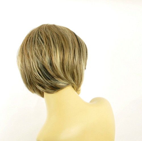 Perruque femme courte blond clair méché cuivré chocolat LANA 15613H4 - Imagen 6 de 9