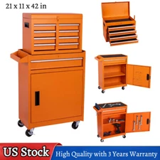 5-Drawer Rolling Tool Storage Cabinet Tool Chest Box w/ Wheels & Detachable Top