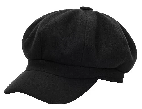 Wool Blend Beret Black Hats for Women