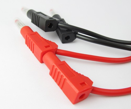 1Pair 4FT Dual Transparent Flexible Stackable 4mm Banana Plug Silicone Cable - Picture 7 of 7