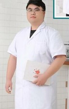 S-7XL Oversize Doctor Nurse Work Clothes Coat Medical Lab Uniform Jacket