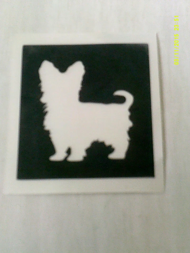Yorkshire Terrier stencil per cani per acquaforte su vetro incisione artigianato hobby Yorkie