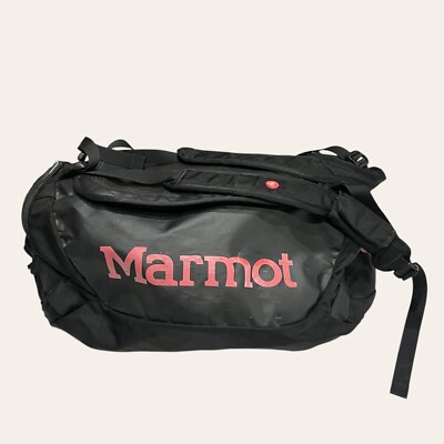 Marmot Long Hauler Travel Duffle Bag Or Backpack Black Red Camping Hiking