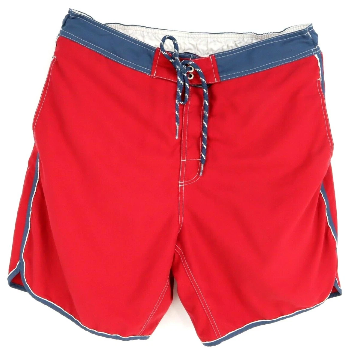 Chaps Swim Trunks Board Shorts Mens Size XL Red Liner Tie String Elastic Waist