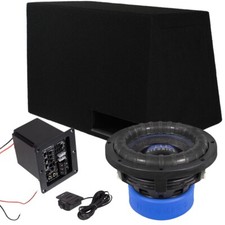 Aktiv Auto Bass Set: Bandpass Gehäuse + 25cm Subwoofer ZRX10D2 + Power4 Modul