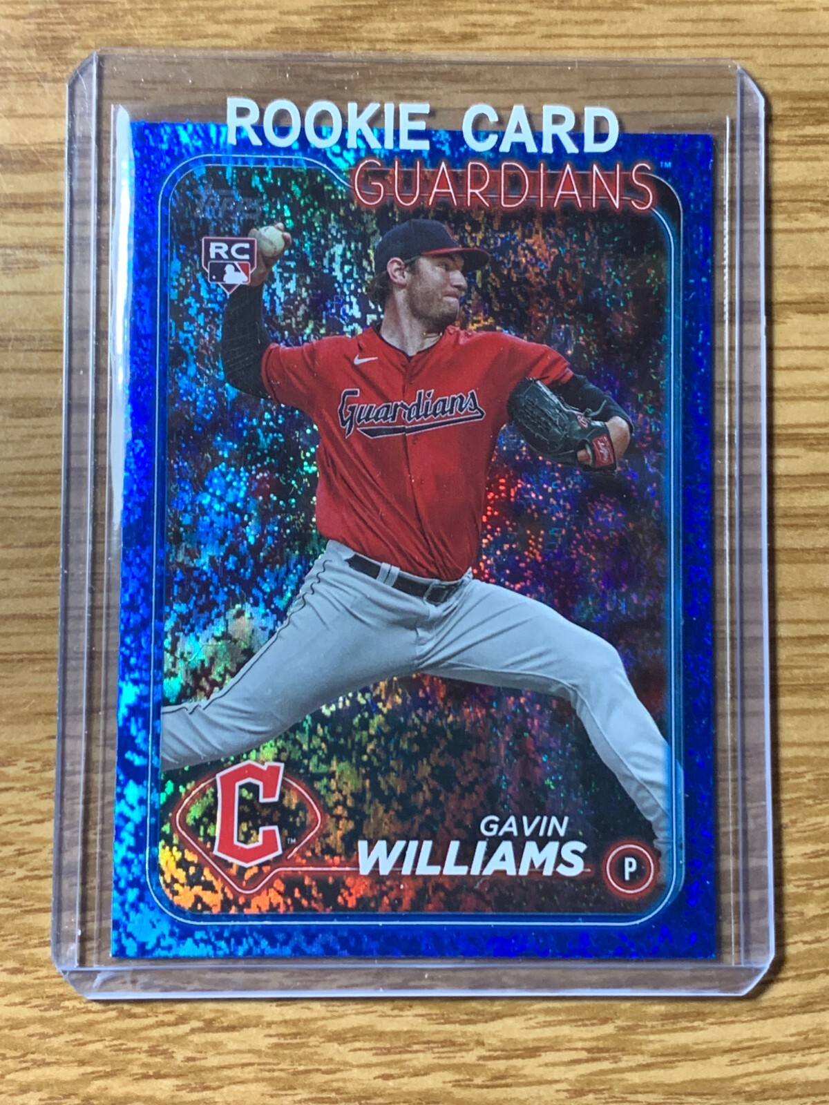 Gavin Williams 2024 Topps Series 1 #242 Blue Foil Rookie Serial # 423/999